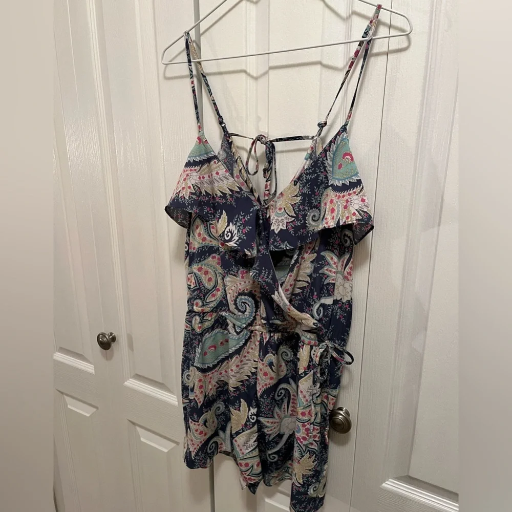American Eagle Paisley Wrap Style Romper - Picture 3 of 6